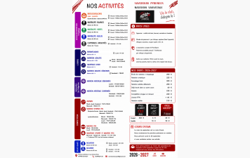 Horaires et tarifs 2026-2027